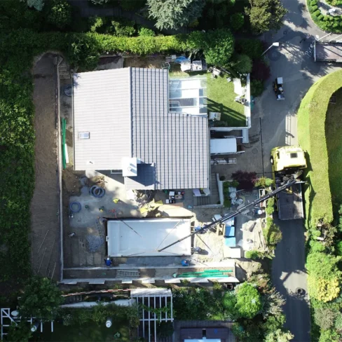 Gartenumbau Vogelperspektive